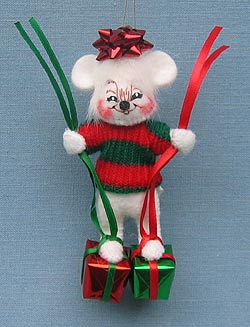 Annalee 3" Wrapping Fun Mouse Ornament - Mint - 788406