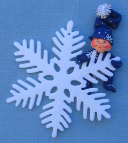 Annalee 3" Blue Snowflake Elf Ornament - Mint - 788602ox