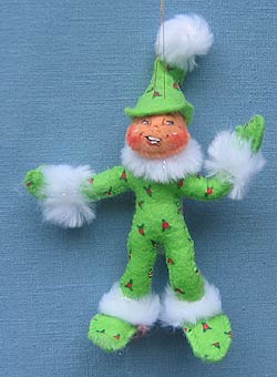 Annalee 4" Holly Elf Ornament - Mint - 788906