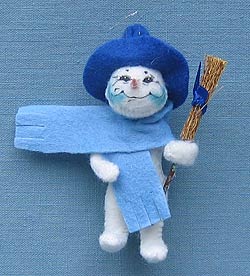 Annalee 3" Blue Snowman Ornament - Mint - 789206