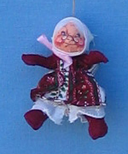 Annalee 3" Mrs Victorian Santa Ornament - Mint - 790086ox