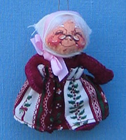 Annalee 3" Mrs Victorian Santa Ornament - Mint - 790086xx