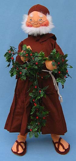 Annalee 30" Monk with Holly Garland - Mint - 792584