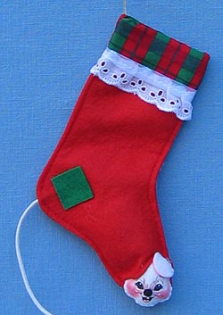 Annalee 6" Squeak-A-Boo Stocking Mouse Ornament - Mint - 792798