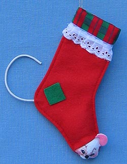 Annalee 6" Squeak-A-Boo Stocking Mouse Ornament - Mint - 792798ox