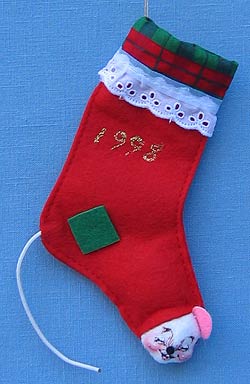 Annalee 6" Squeak-A-Boo Stocking Mouse Ornament - Mint - 792798xodate