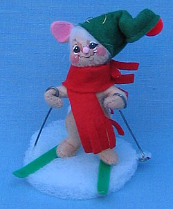 Annalee 3" Ski Bunny Ornament - Closed Mouth - Mint - 792996ox