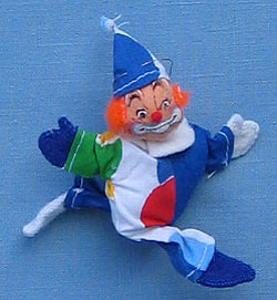 Annalee 3" Clown Ornament - Blue - Mint/ Near Mint - 794586box