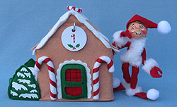 Annalee Gingerbread House Countdown with Elf - Mint - 800012