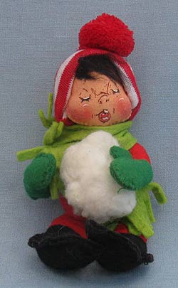 Annalee 7" Boy with Snowball - Very Good - 800584xyella