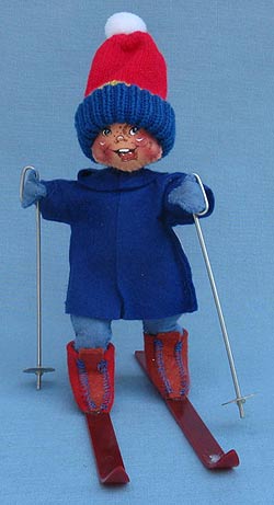 Annalee 7" Skiing Kid - Excellent - 802087a