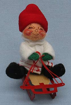 Annalee 3" Kid on Sled - Mint - 803887xx