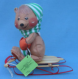 Annalee 10" Bear with Sled - Mint - Signed - 806086s