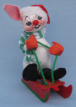 Annalee 7" Bunny on Sled - Mint - 806586-2