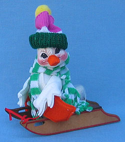 Annalee 5" Duck on Victorian Sled - Mint - 807094