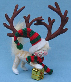 Annalee 4" Reindeer Kitty - Cat - Mint - 808605