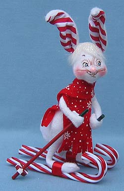 Annalee 6" Skiing Bunny - Mint - 809304