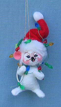 Annalee 3" Christmas Lights Mouse Ornament - Mint - 810407