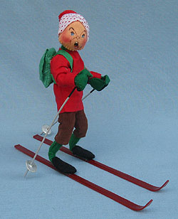 Annalee 10" Cross Country Skier - Mint - 816084yellred