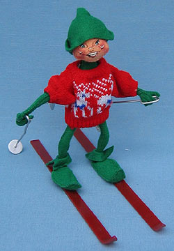 Annalee 10" Ski Elf with Red Sweater - Mint - 818087-1