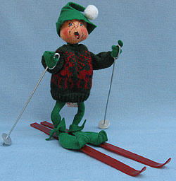 Annalee 10" Ski Elf with Green Sweater - Mint - 818087-3yell