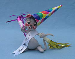 Annalee 7" New Year Eve Mouse - Mint - 820596