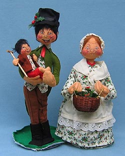 Annalee 18" Bob Cratchet with 7" Tiny Tim & 16" Martha Cratchet - Mint / Near Mint - 8305-8300-84