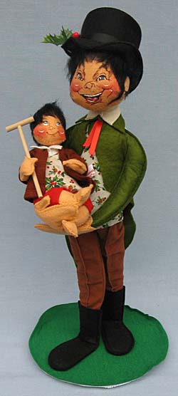 Annalee 18" Bob Cratchet with 7" Tiny Tim - Mint - 830584ox