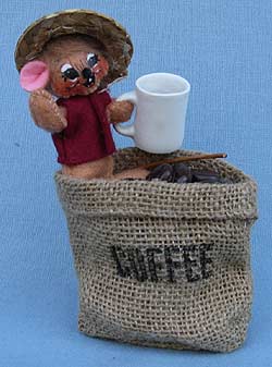 Annalee 5" Coffee Bean Mouse 2019 - Mint - 850019