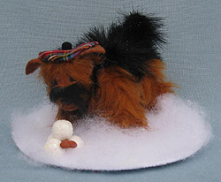 Annalee 5" Yuletide Yorkie with Snowballs and Dog Bone - 2013 - Mint -855213