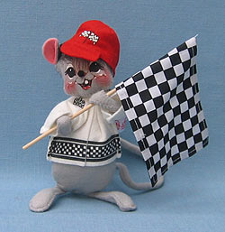 Annalee 7" Finish Line Racing Mouse - Mint - 855405