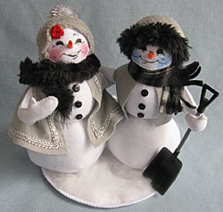 Annalee 9" Snowy Days Snowmen Couple AIA 2023 - Mint - 870223