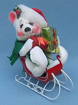 Annalee 8" Bearly Fits with Sleigh - Mint - 871200