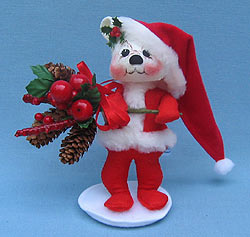 Annalee 8" Holly Berry Bear - Mint - 871801