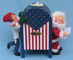 Annalee 9" Special Wish Santa 7" Child and Mailbox - Mint - 880203