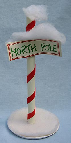 Annalee 12" North Pole Sign - Excellent - 901497a