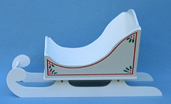 Annalee 18" White Wooden Sleigh - Mint - 917501