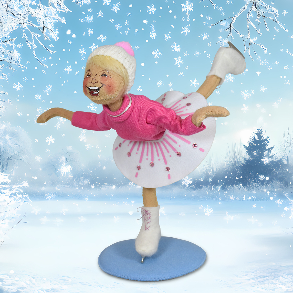 Annalee 9" Vintage Ice Skater AIA 2024 - Mint - 921924