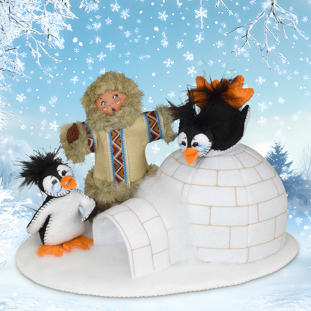 Annalee 6" Snow Day Shenanigans Eskimo & Penguins AIA 2024 - Mint - 922324