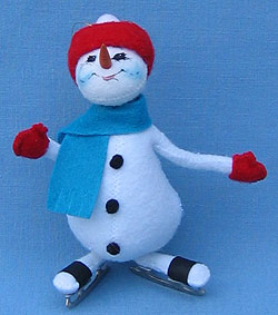 Annalee 5" Snowman on Skates Ornament - Mint - 941503ox