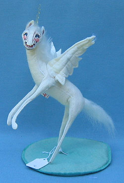 Annalee 10" White Unicorn - Excellent - 961686a