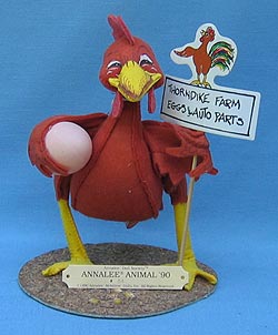 Annalee 7" Thorndike Chicken with Plaque - Near Mint - 964290