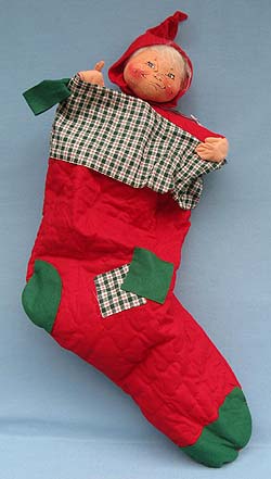 Annalee 18" PJ Kid with 2' Christmas Stocking - Mint - 765895ox