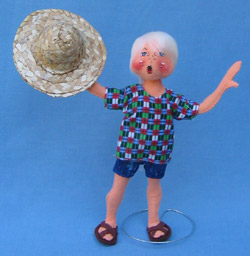 Annalee 10" Summer Positioning Pal with Removable Hat - Mint - 970601yell