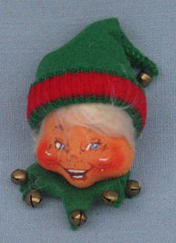 Annalee 1.5" x 3" Thimbles Elf Pin - Mint - 970703