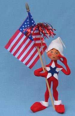 Annalee 10" 4th of July Patriotic Elf - Mint - 971999ooh