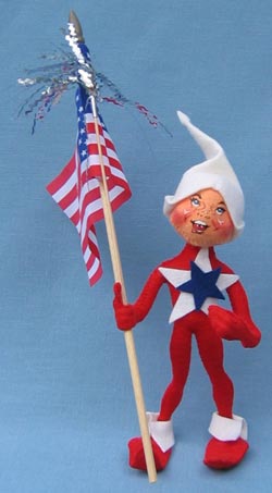 Annalee 10" 4th of July Patriotic Elf - Mint - 971999tong