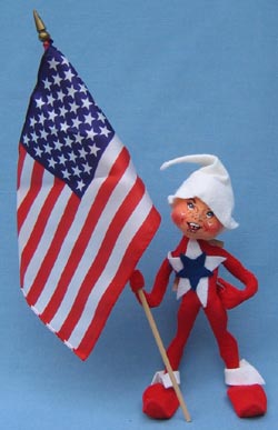 Annalee 10" Patriotic Elf - Mint - 972099tong