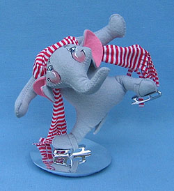 Annalee 8" Ice Skating Elephant - Mint - 972500