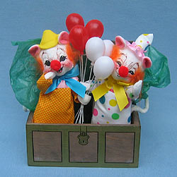 Annalee 7" Trunk of Clowns Mice - Mint - 972600